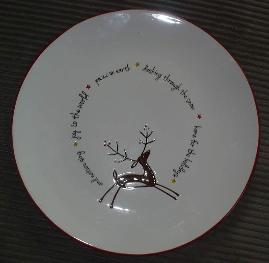 IAM3 Red Trim Dinner Plate by Inter-American (Brazil)-1