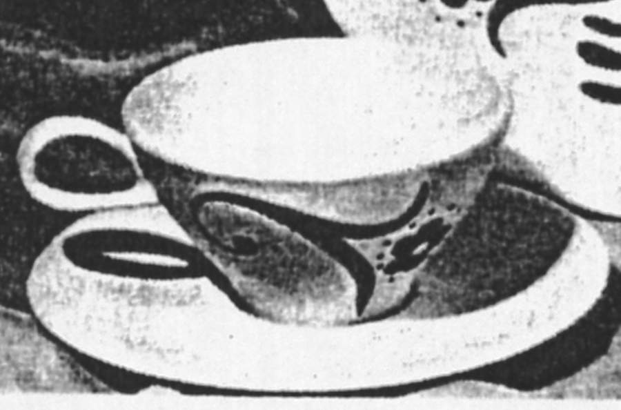 Dutch Treat Flat Cup & Saucer Set by Iroquois-1