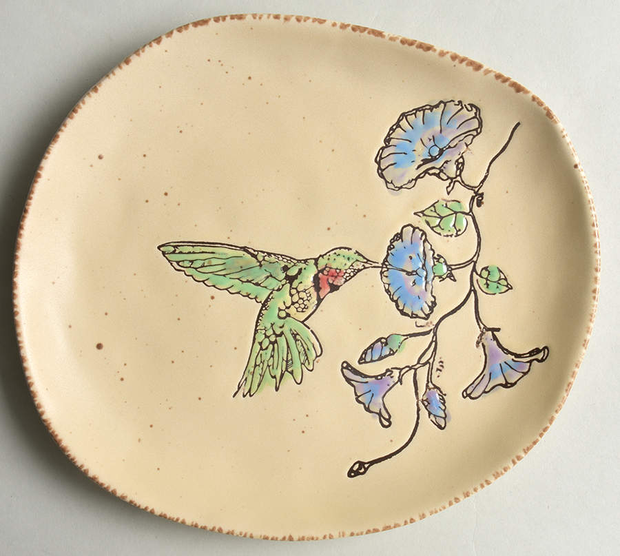 Ruby Hummingbird Salad Plate by In Homestylez-1