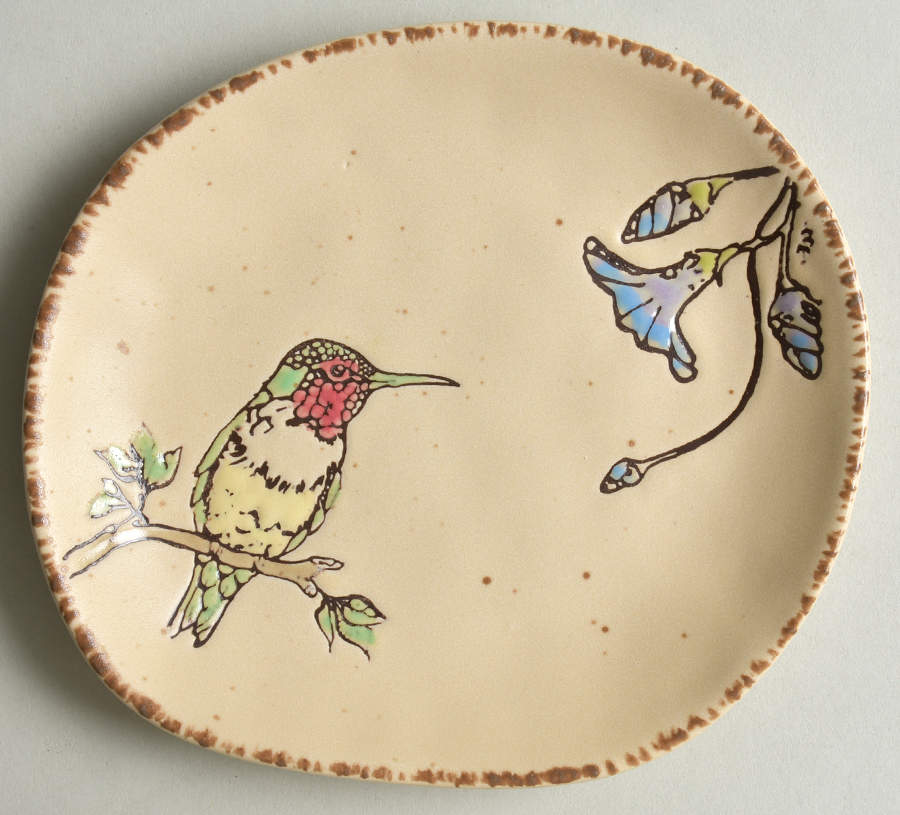 Ruby Hummingbird Appetizer Plate by In Homestylez-1