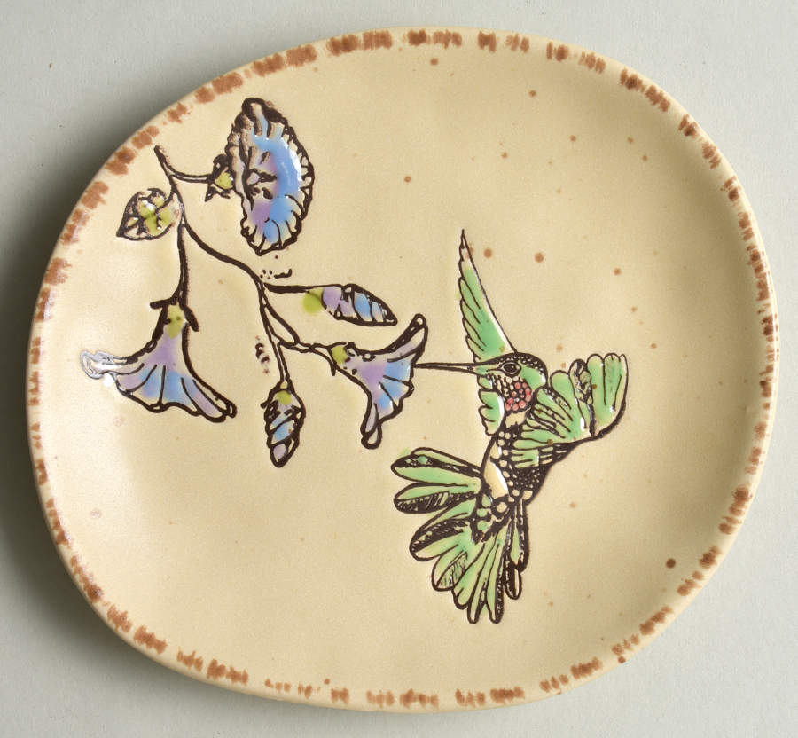 Ruby Hummingbird Appetizer Plate by In Homestylez-1