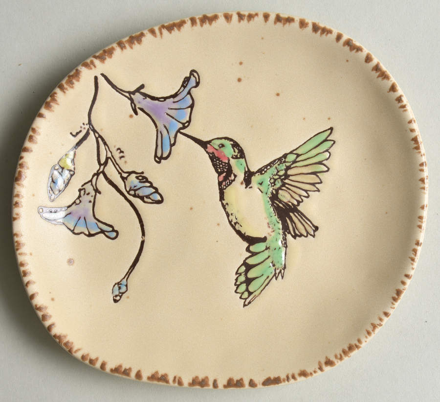 Ruby Hummingbird Appetizer Plate by In Homestylez-1