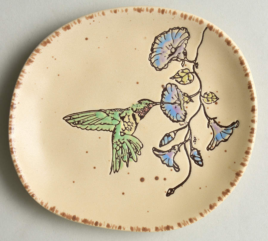 Ruby Hummingbird Appetizer Plate by In Homestylez-1