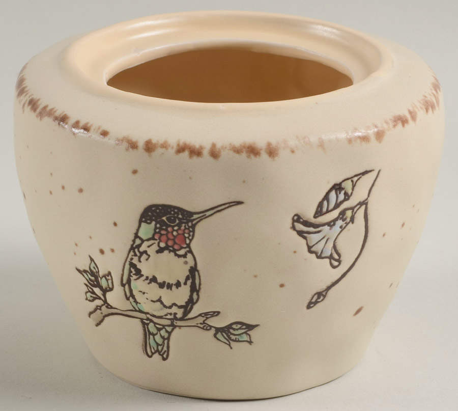 Ruby Hummingbird Sugar Bowl No Lid by In Homestylez-1