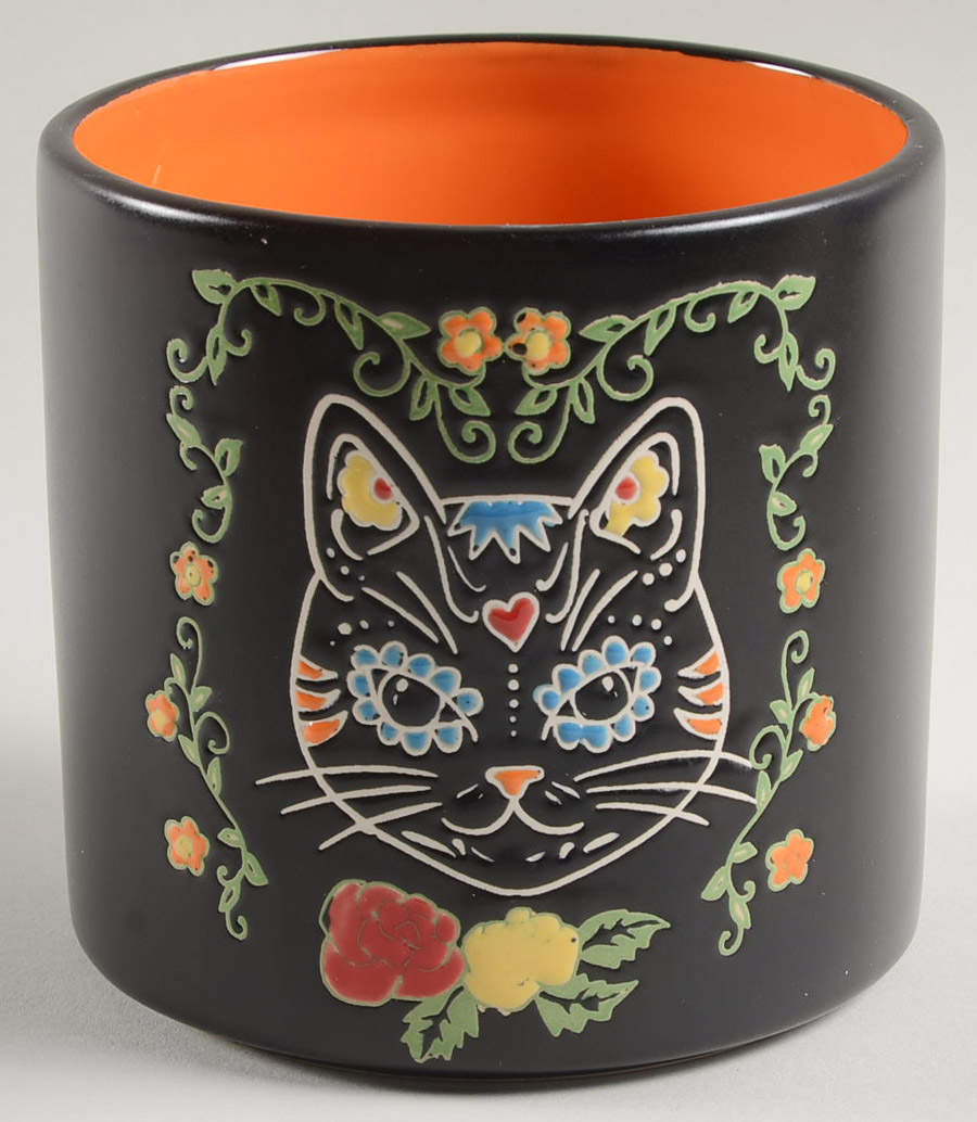 Calvin Sugar Skull-Day of the Dead 4" Canister No Lid by In Homestylez-1