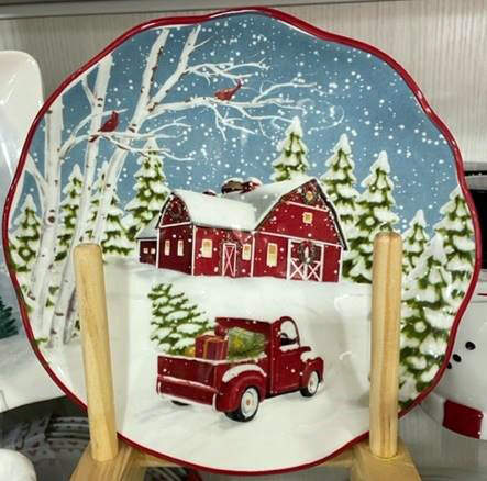 Red Barn Salad Plate by In Homestylez-1