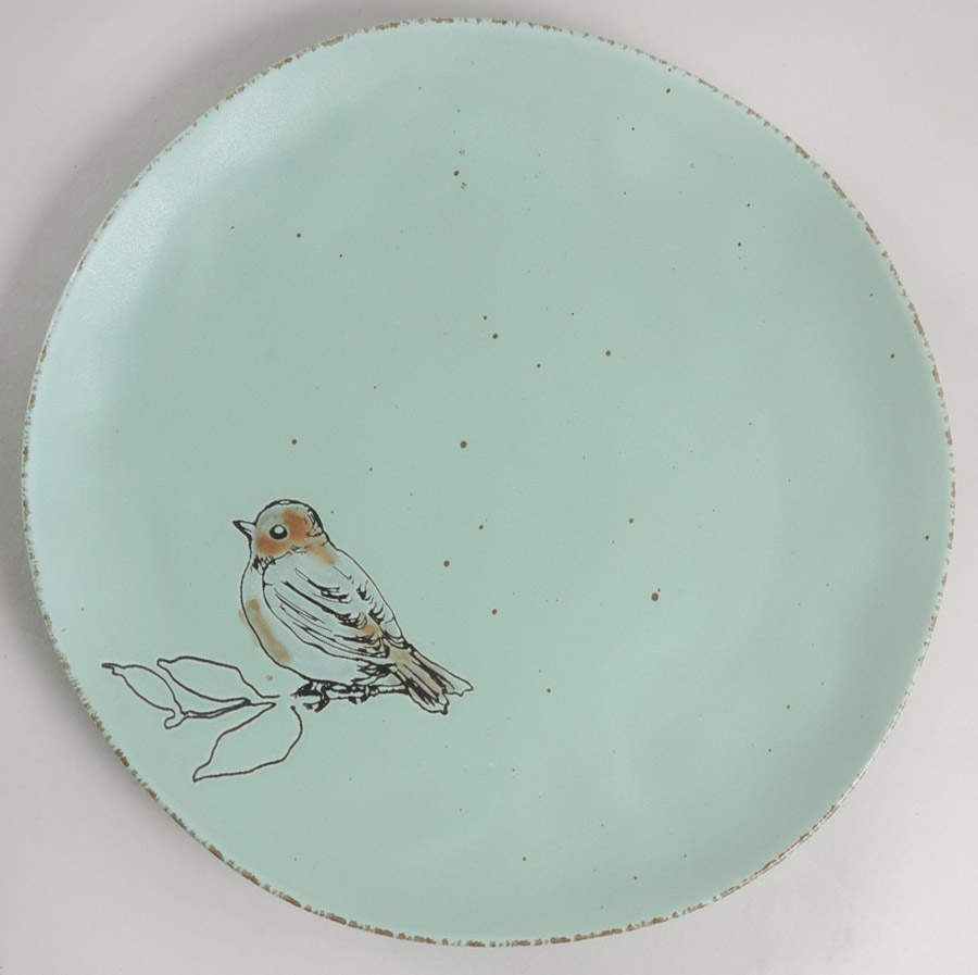 Easter Bird Aqua Dinner Plate by In Homestylez-1