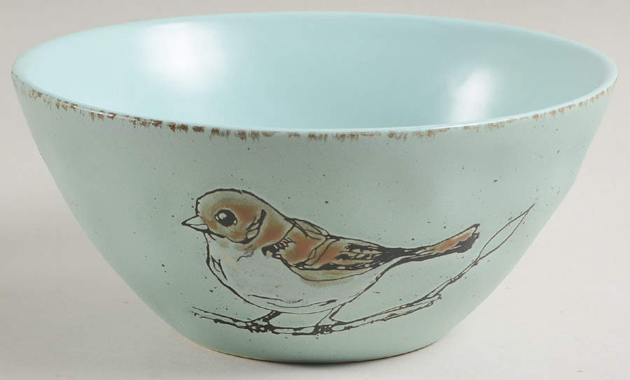 Easter Bird Aqua 7" Round Serving Bowl by In Homestylez-1