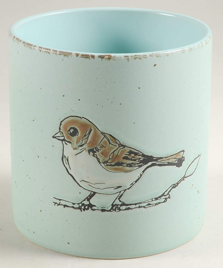 Easter Bird Aqua Medium Canister No Lid by In Homestylez-1