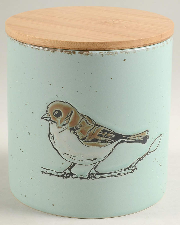 Easter Bird Aqua Medium Canister & Lid by In Homestylez-1