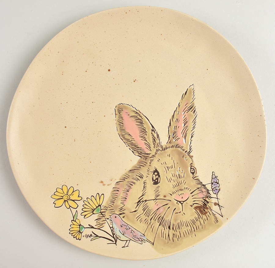 Evergreen Bunny Dinner Plate by In Homestylez-1