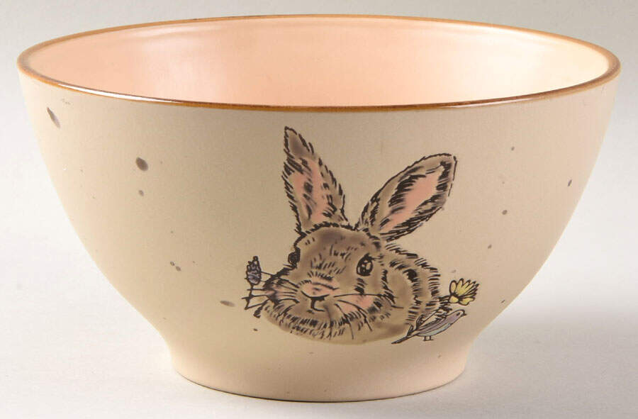 Evergreen Bunny Soup/Cereal Bowl by In Homestylez-1