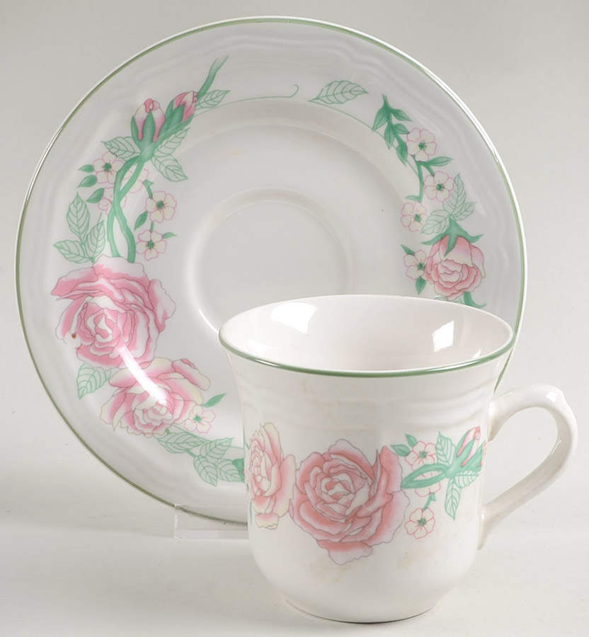 Rosemarie Footed Cup & Saucer Set by International 21-1