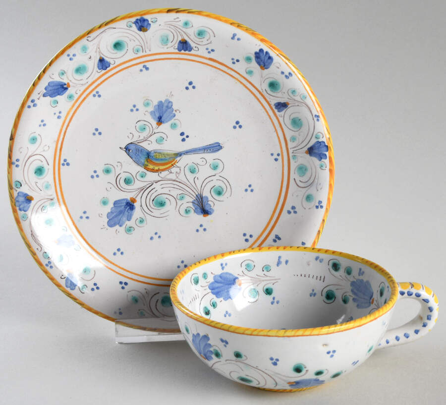 ITY447 Flat Cup & Saucer Set by Italy-1