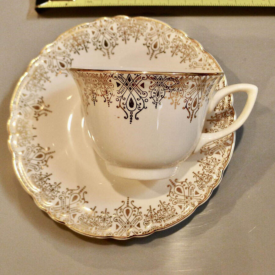 Harmony Footed Cup & Saucer Set by Imperial China (USA)-1