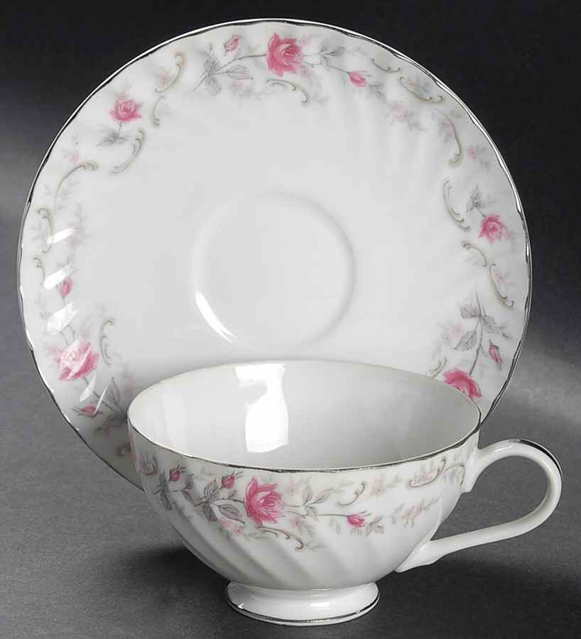 Marie Footed Cup & Saucer Set by Japan-1