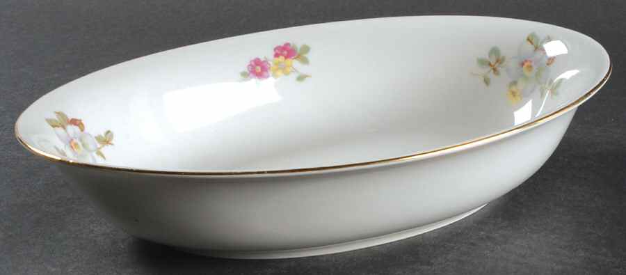 Apple Blossom 10" Oval Vegetable Bowl by Jaeger-1