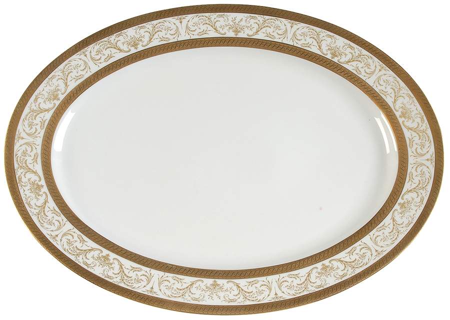 Arabesque 14" Oval Serving Platter by Jaeger-1
