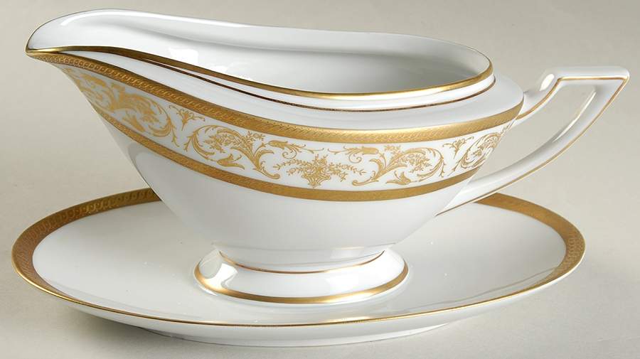 Arabesque Gravy Boat with Attached Underplate by Jaeger-1