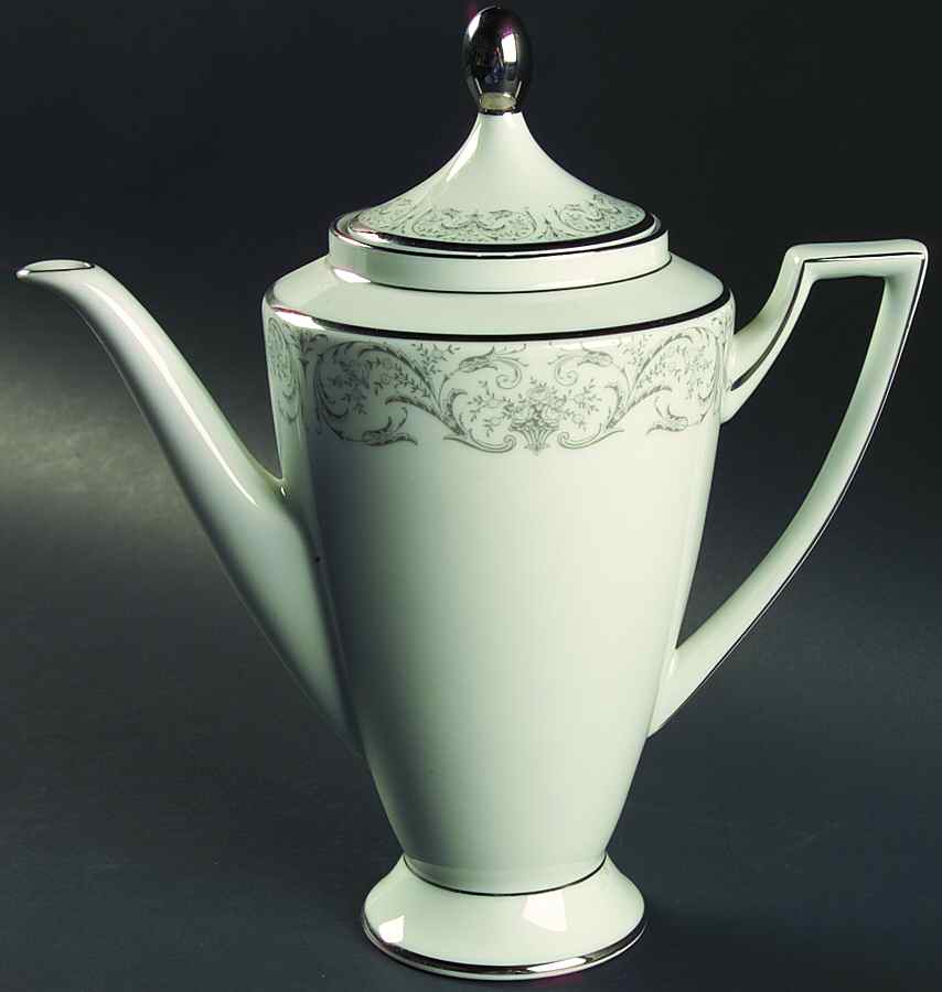 Chantilly (Platinum Trim) Coffee Pot & Lid by Jaeger-1