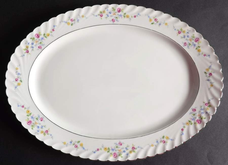 Cherie 14" Oval Serving Platter by Jaeger-1