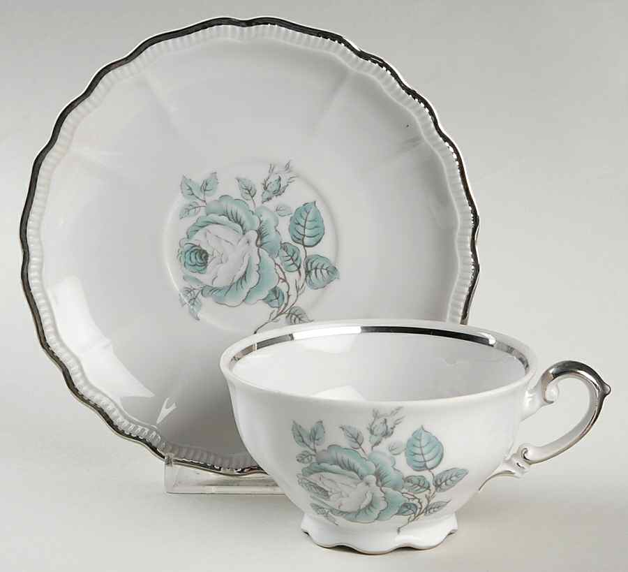 Dream Rose Footed Cup & Saucer Set by Jaeger-1