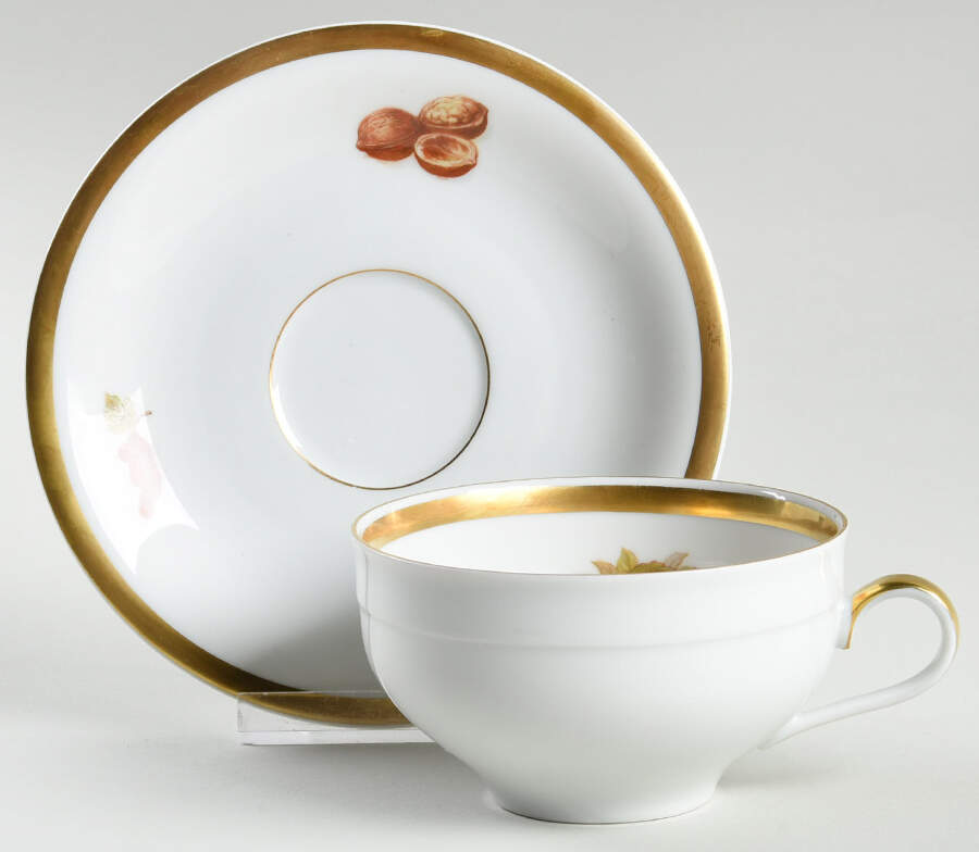 Harvest Flat Cup & Saucer Set by Jaeger-1