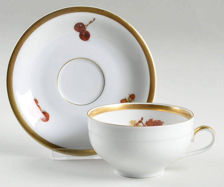 Harvest Flat Cup & Saucer Set by Jaeger-1
