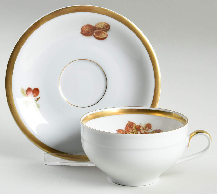 Harvest Flat Cup & Saucer Set by Jaeger-1