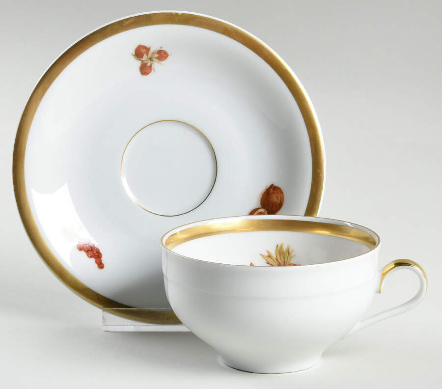Harvest Flat Cup & Saucer Set by Jaeger-1