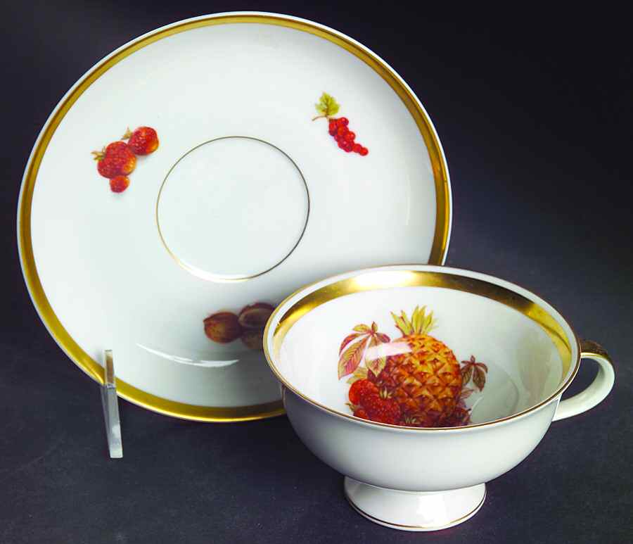 Harvest Footed Cup & Saucer Set by Jaeger-1