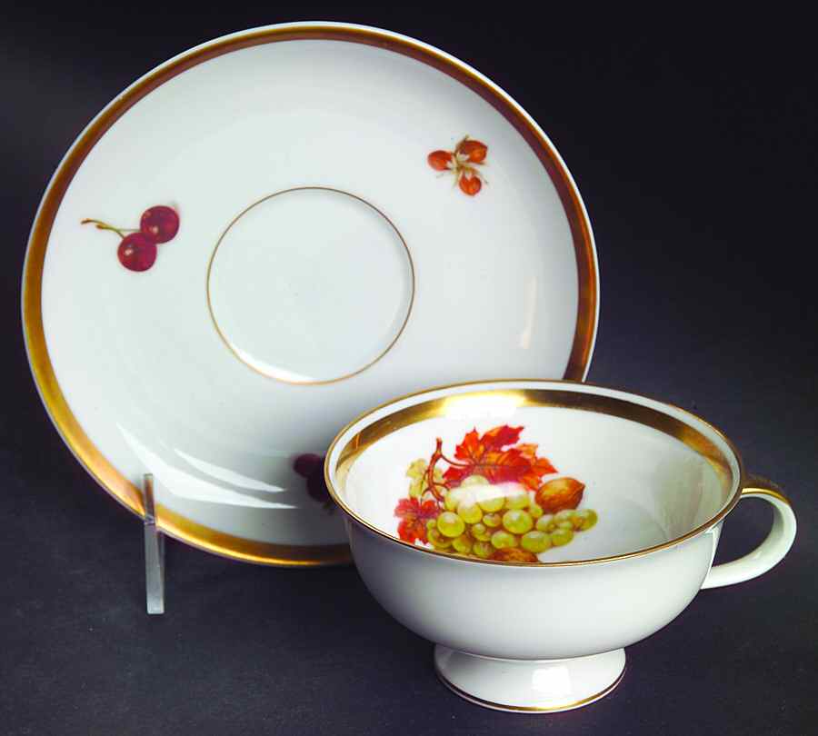 Harvest Footed Cup & Saucer Set by Jaeger-1
