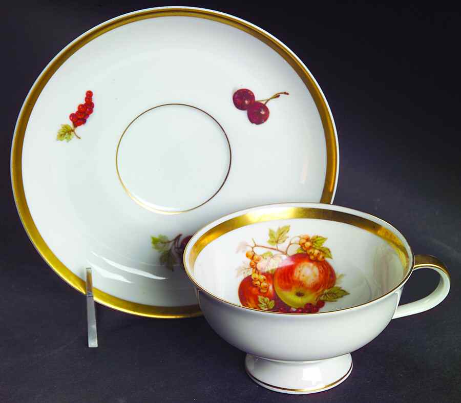 Harvest Footed Cup & Saucer Set by Jaeger-1