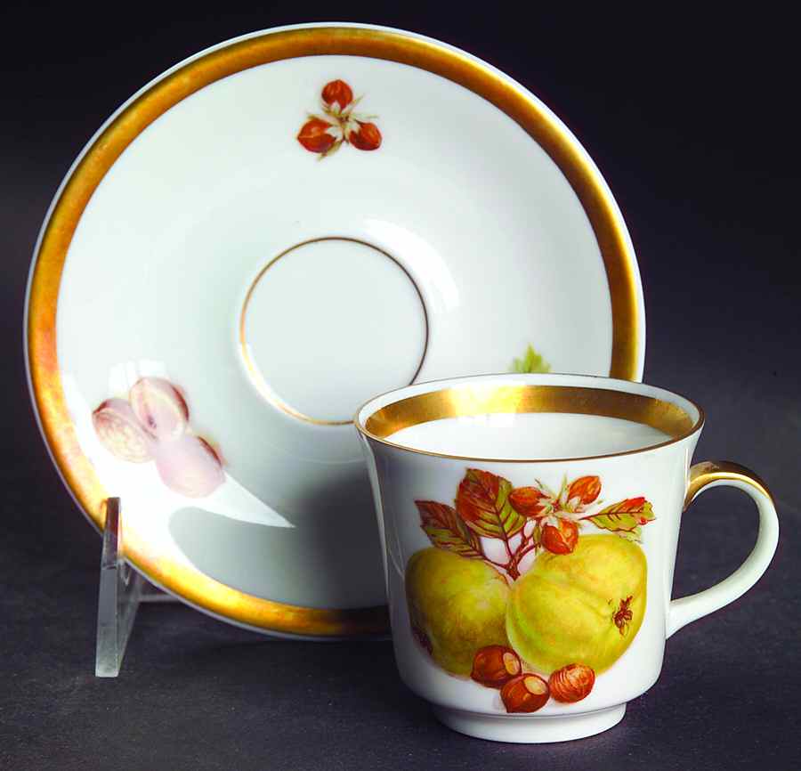 Harvest Footed Demitasse Cup & Saucer Set by Jaeger-1