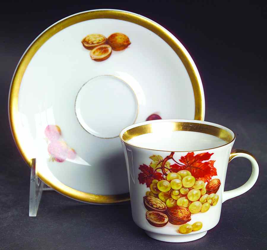 Harvest Footed Demitasse Cup & Saucer Set by Jaeger-1