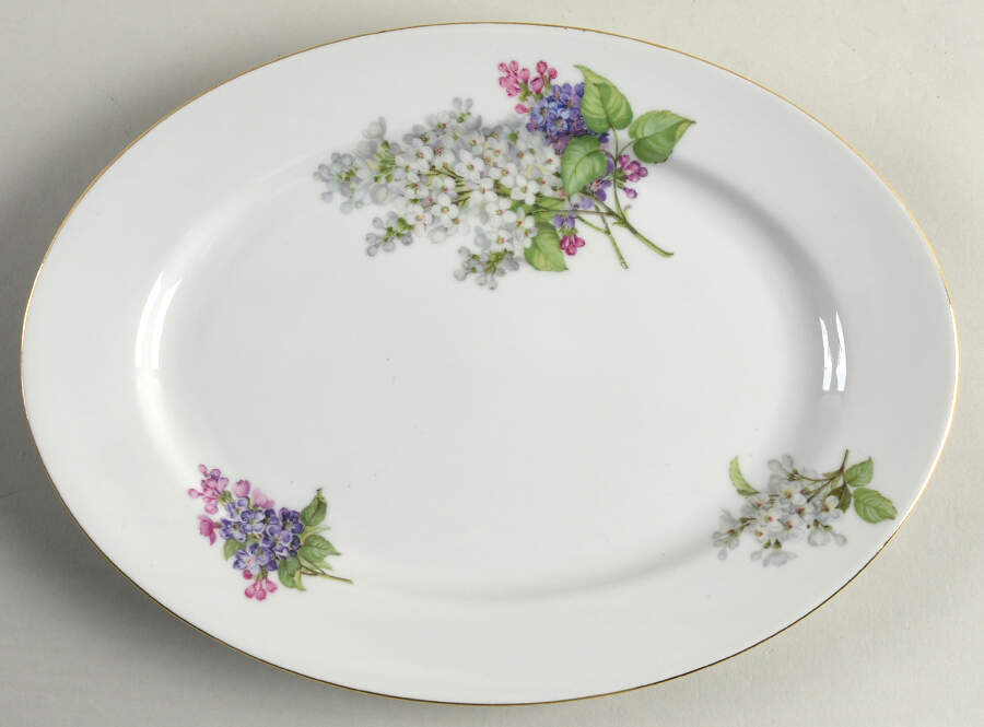 Lilac 11" Oval Serving Platter by Jaeger-1