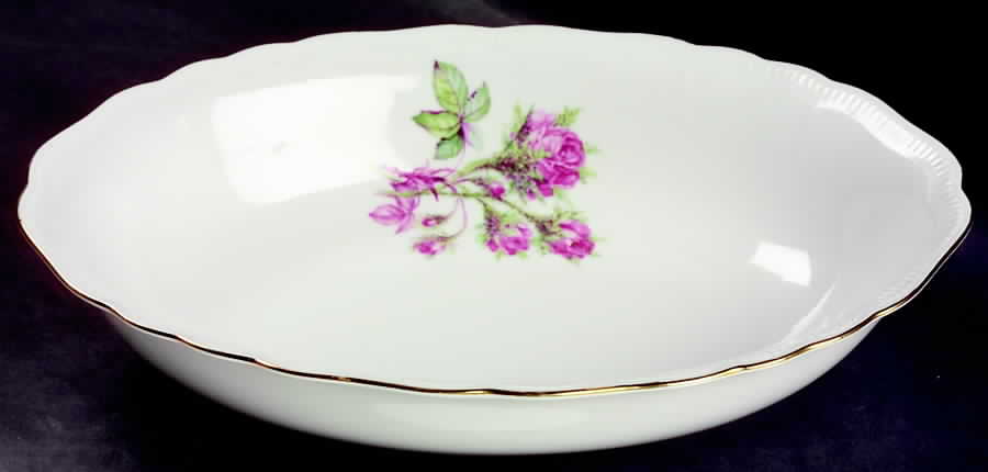 Moss Rose 10" Oval Vegetable Bowl by Jaeger-1