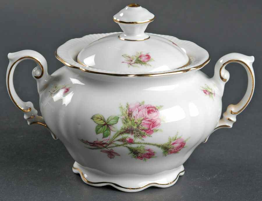 Moss Rose Sugar Bowl & Lid by Jaeger-1
