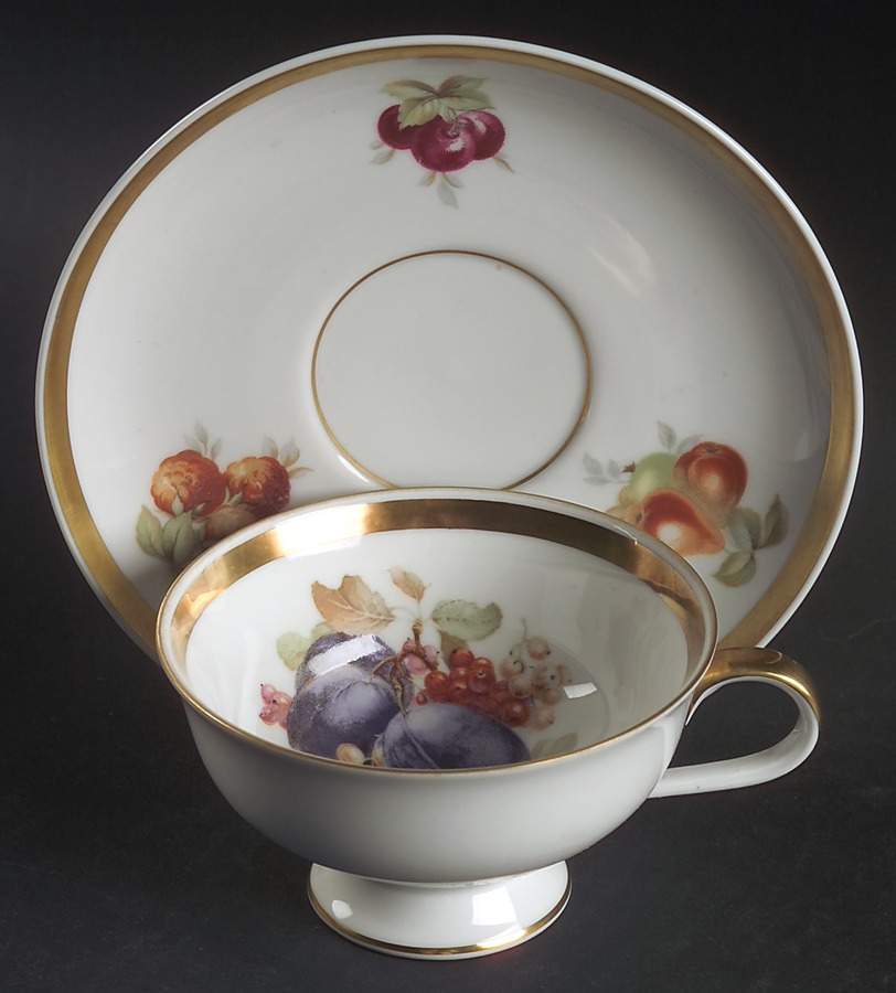Orchard Footed Cup & Saucer Set by Jaeger-1