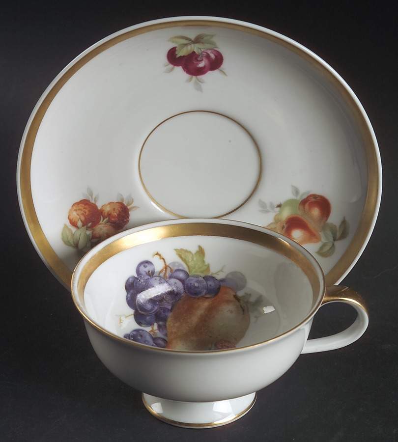 Orchard Footed Cup & Saucer Set by Jaeger-1