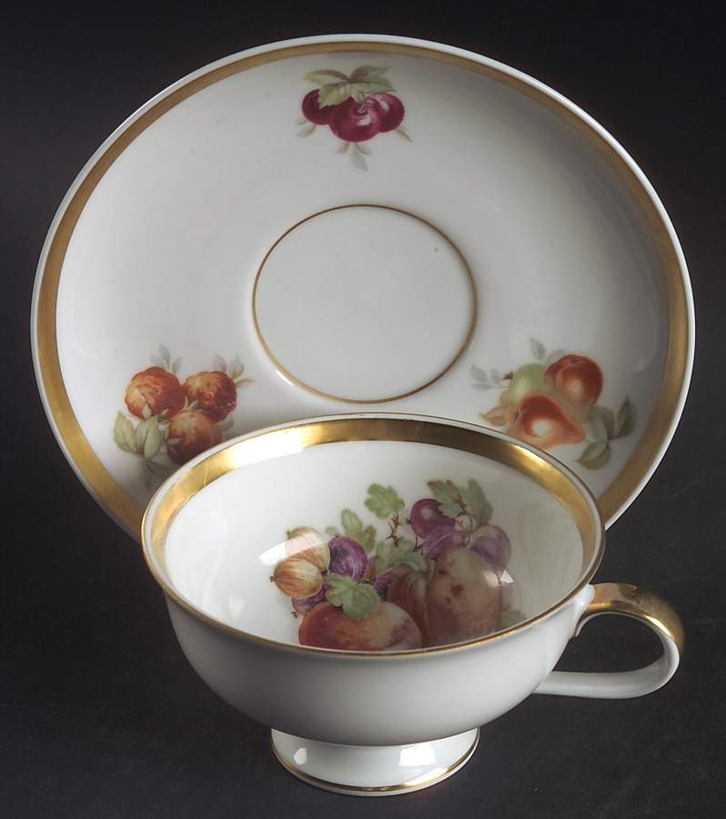 Orchard Footed Cup & Saucer Set by Jaeger-1