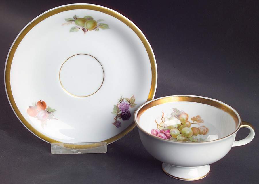 Orchard Footed Cup & Saucer Set by Jaeger-1