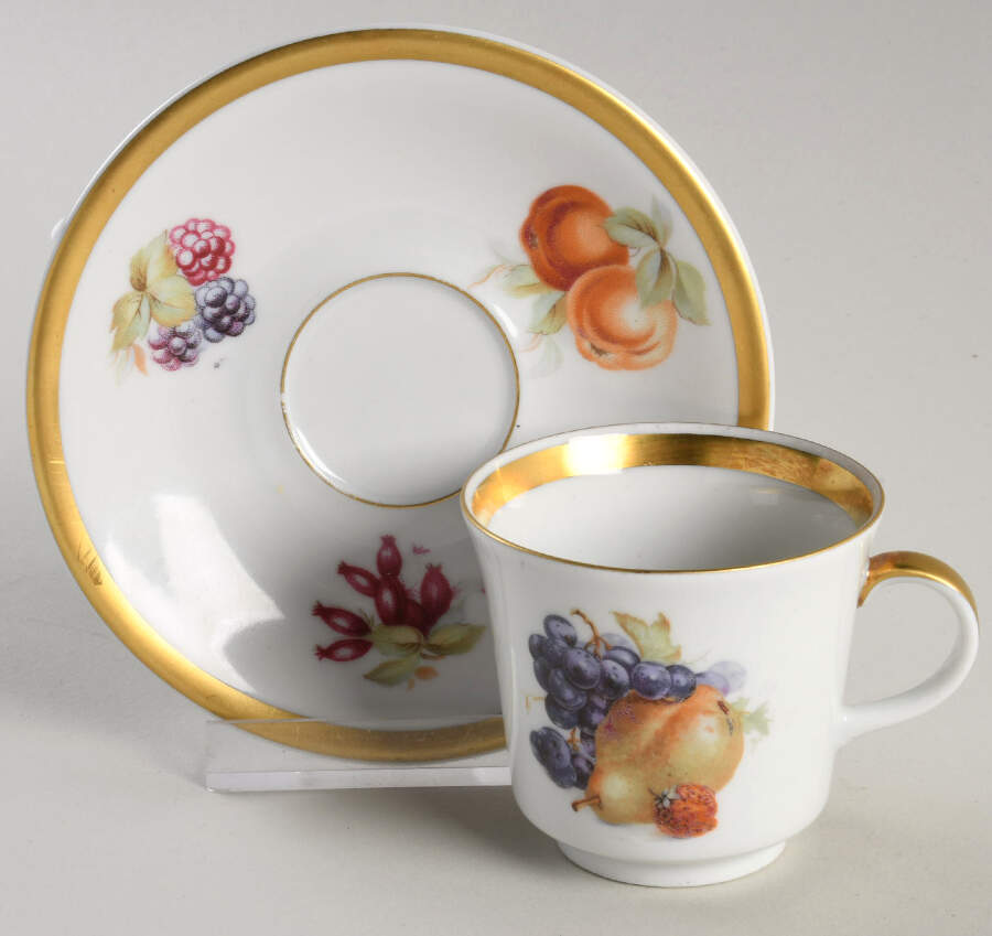 Orchard Footed Demitasse Cup & Saucer Set by Jaeger-1