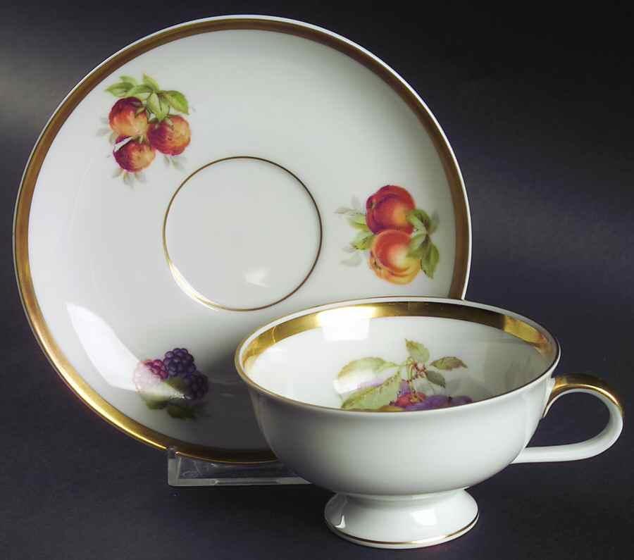 Orchard Footed Cup & Saucer Set by Jaeger-1