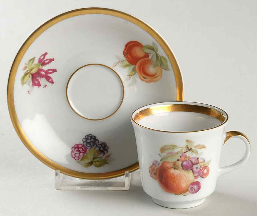 Orchard Footed Demitasse Cup & Saucer Set by Jaeger-1