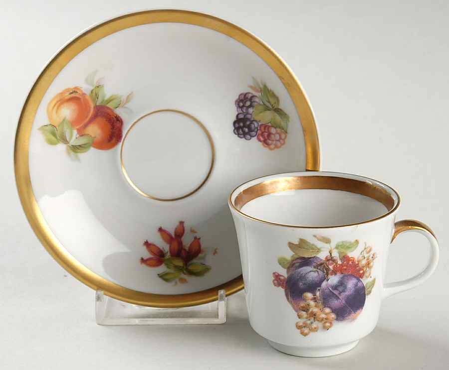 Orchard Footed Demitasse Cup & Saucer Set by Jaeger-1