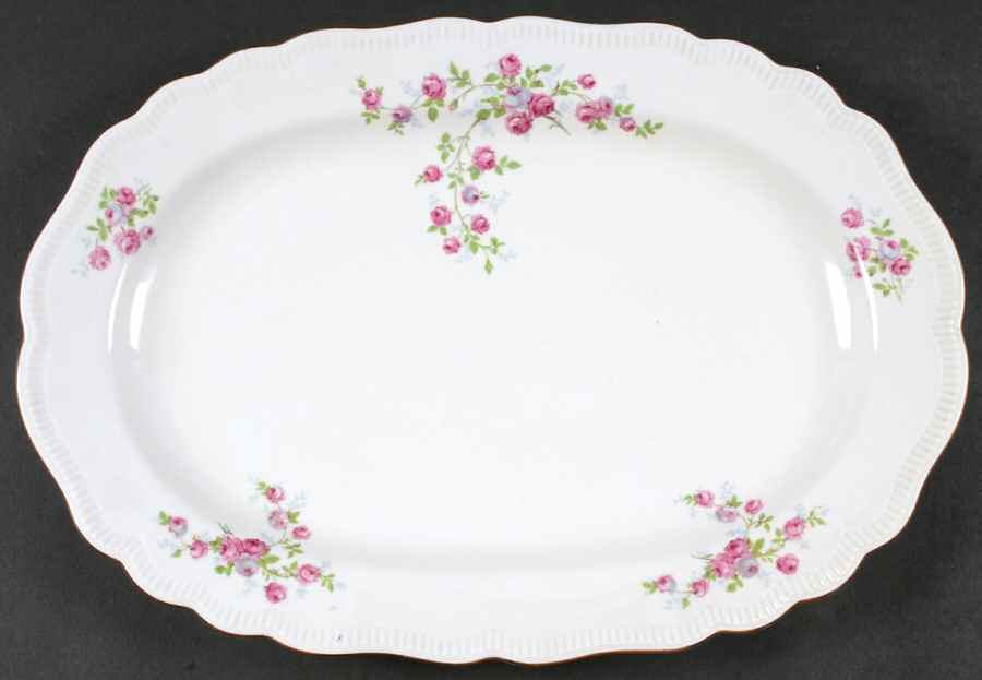 Rambler Rose 15" Oval Serving Platter by Jaeger-1