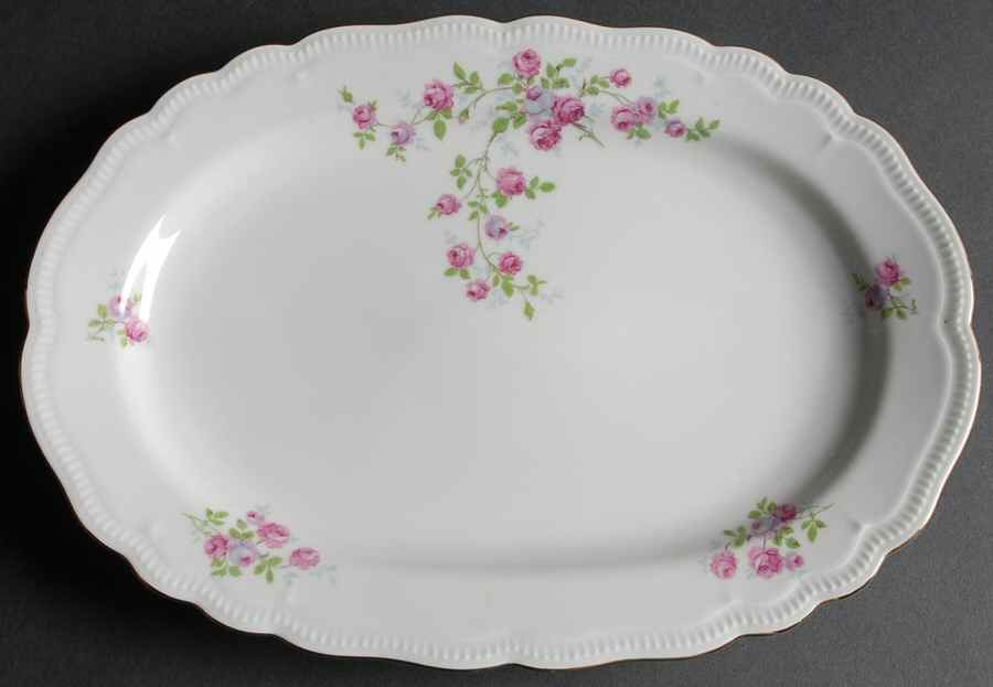 Rambler Rose 11" Oval Serving Platter by Jaeger-1