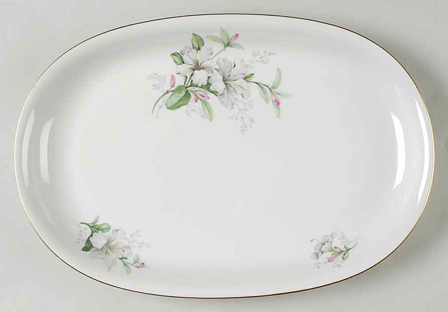 Rhododendron 14" Oval Serving Platter by Jaeger-1