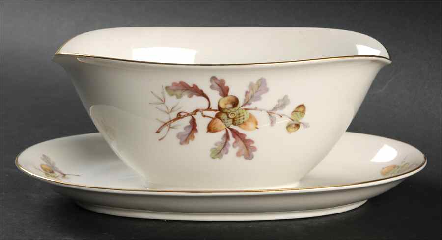 Royal Oak Gravy Boat with Attached Underplate by Jaeger-1